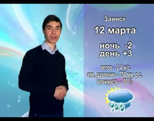Прогноз погоды на 12 марта от телекомпании "Альметьевск ТВ"