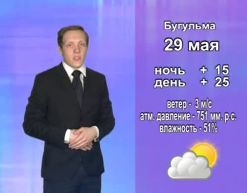 В воскресенье в Альметьевске будет небольшой дождь