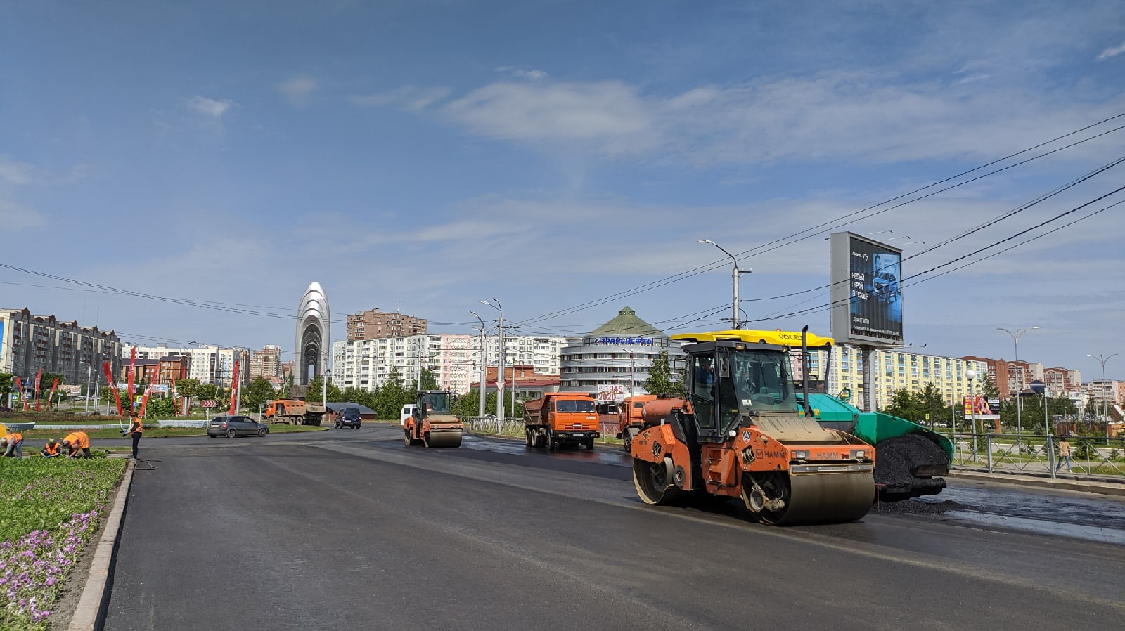 В Альметьевске сегодня завершится ремонт на кольце около «Панорамы» 