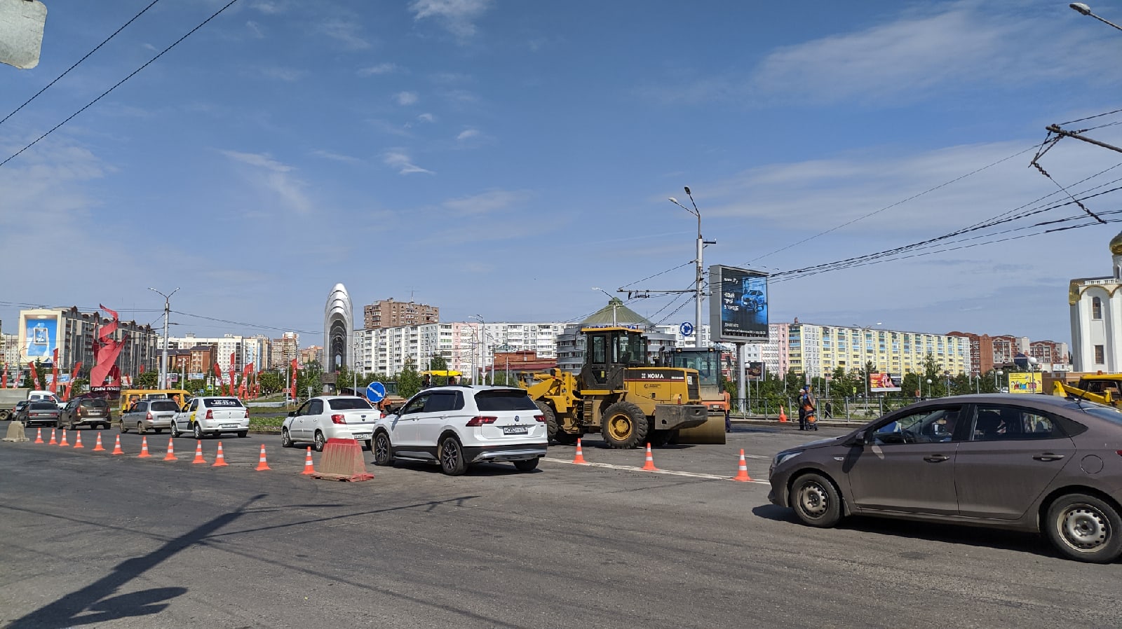 В Альметьевске сегодня завершится ремонт на кольце около «Панорамы» 