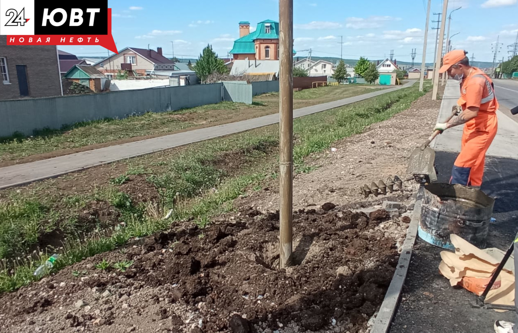 В Альметьевске перенесли светофор и знак, которые находились посреди  велодорожки