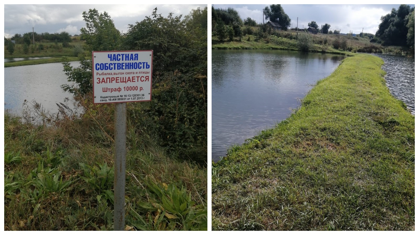 В Бугульминском районе незаконно ограничили доступ к двум прудам