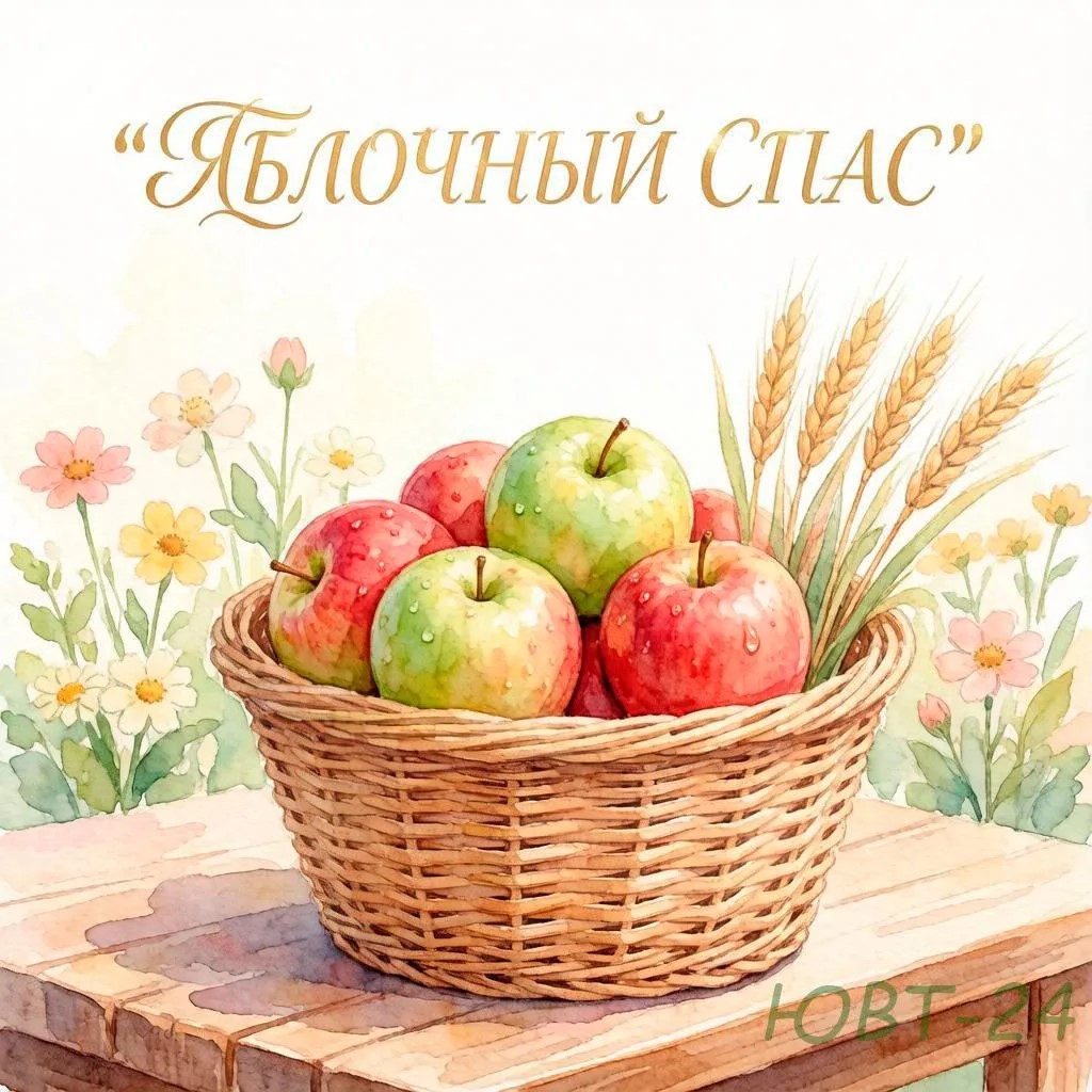 открытка яблочный спас