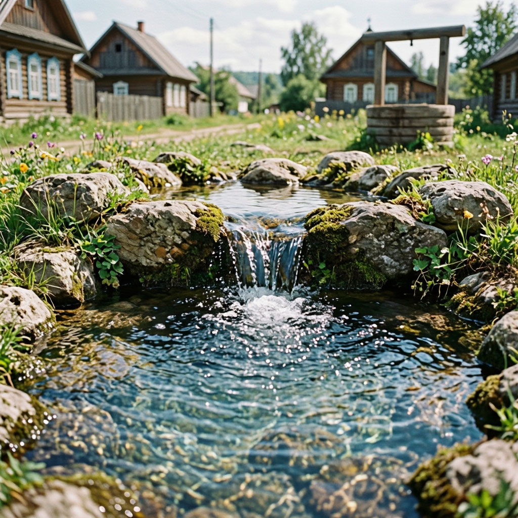 родник вода источник село