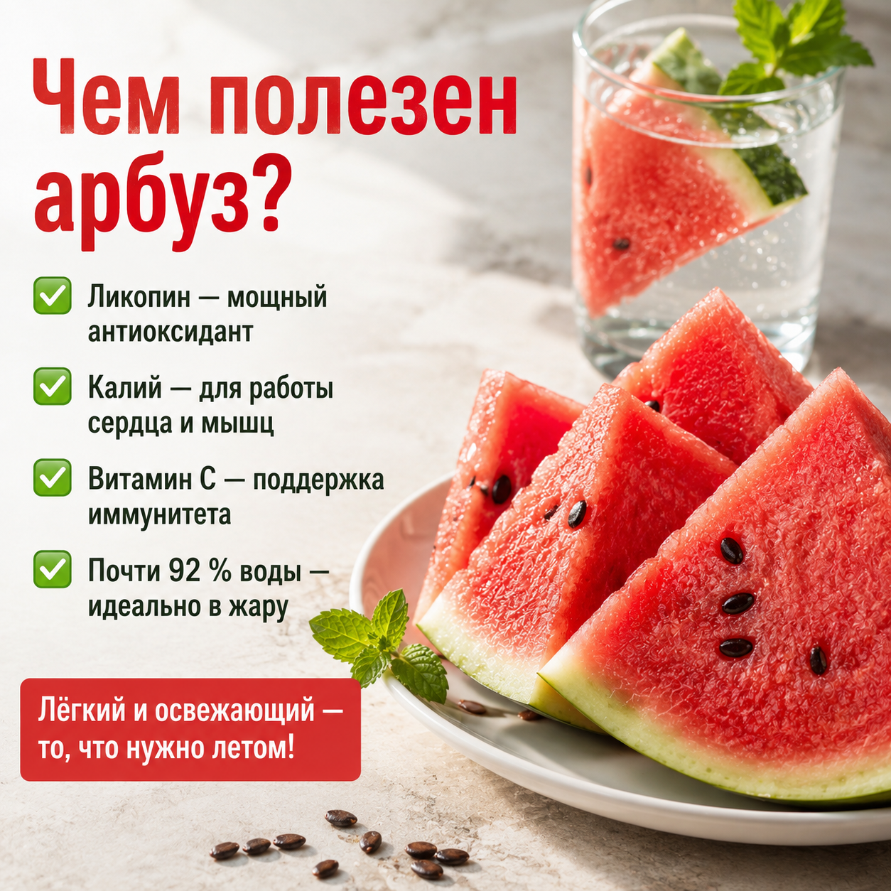 польза арбуза витамины и микроэлементы