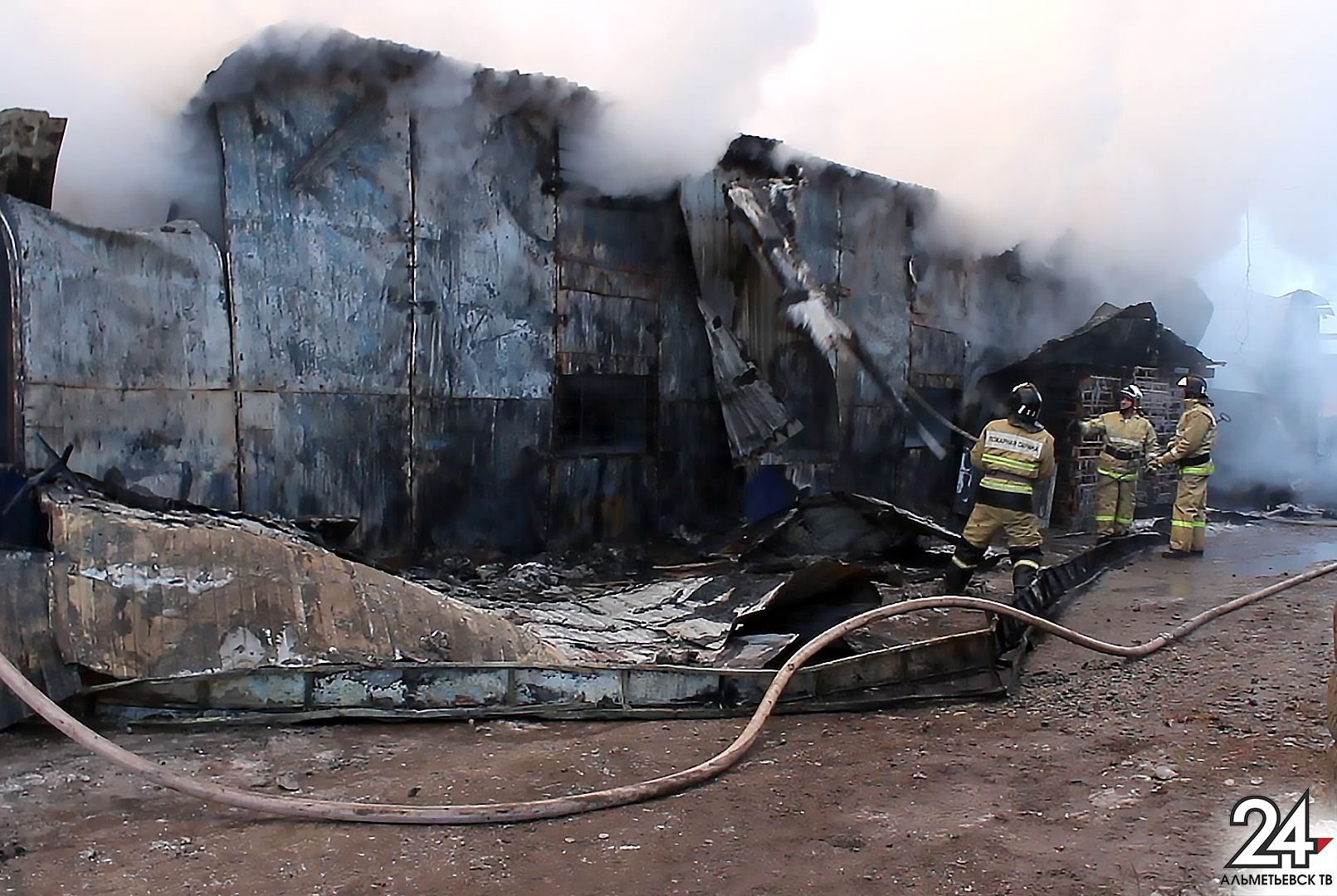 Появились подробности крупного пожара в Альметьевске