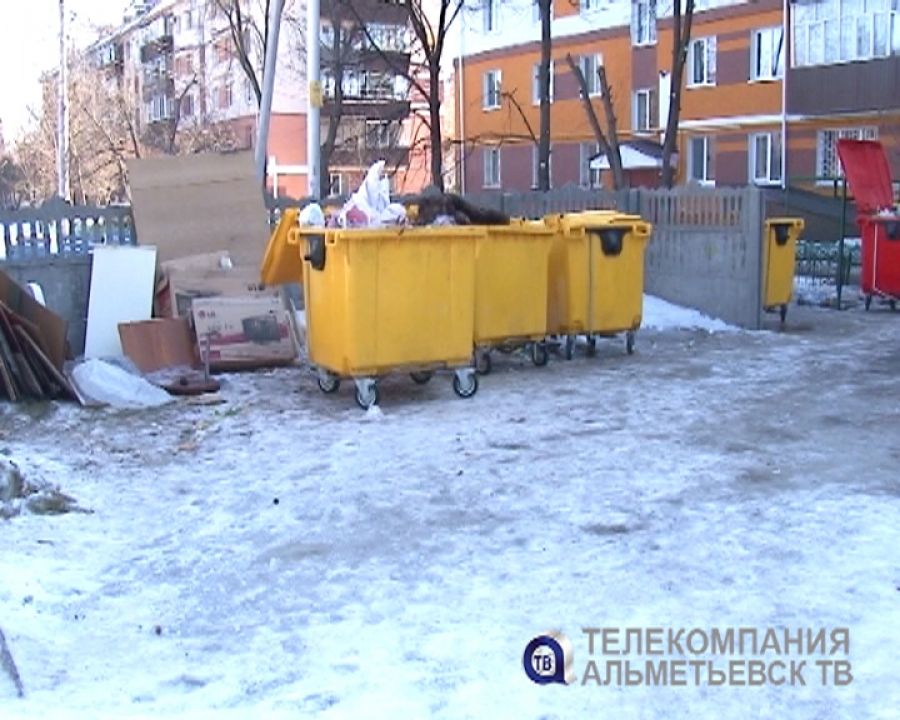 Жители альметьевского двора просят перенести мусорные контейнеры