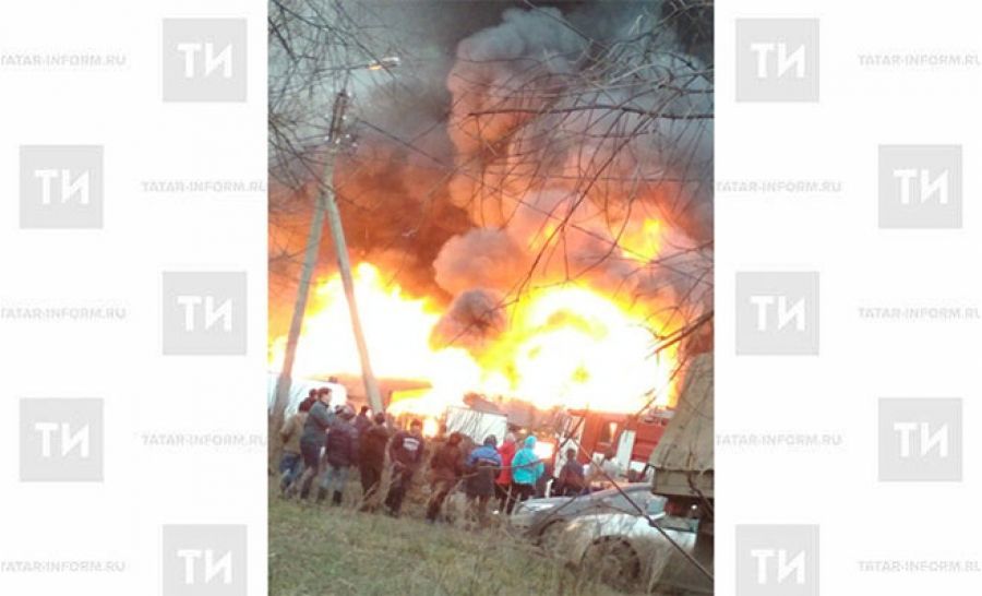 В Татарстане сгорело производственное здание