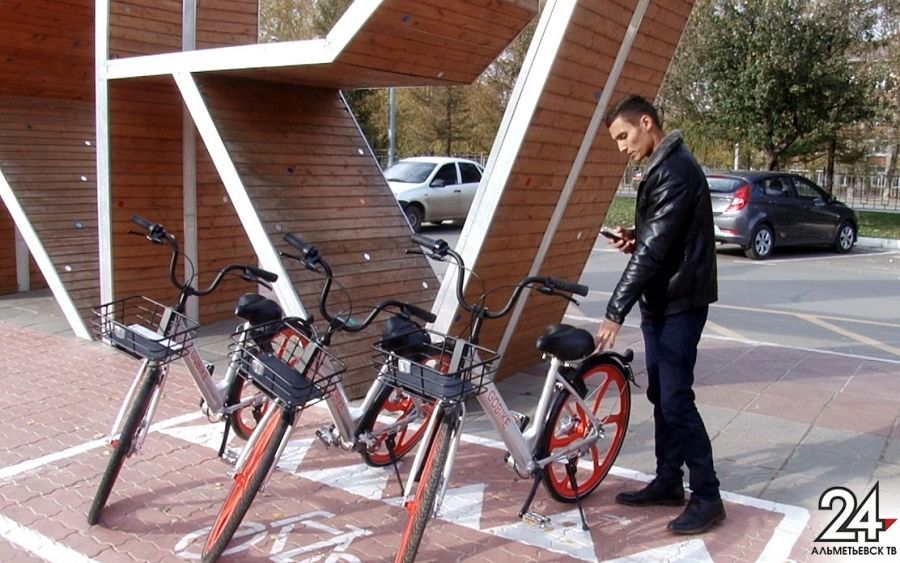 Альметьевцы тестируют новый сервис аренды велосипедов 