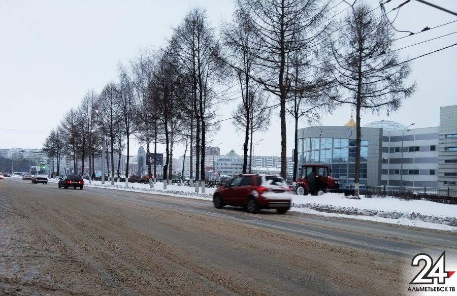 В понедельник в Альметьевске ожидается снег, слабая метель