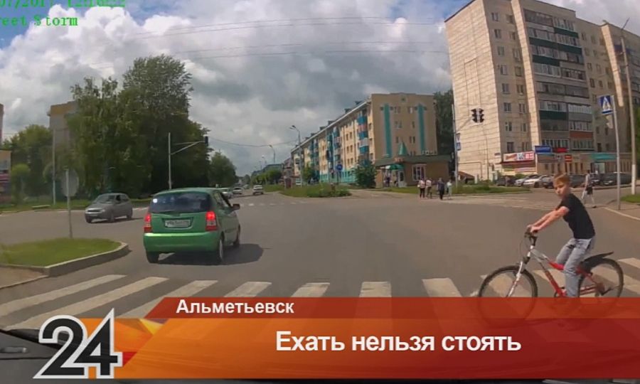 Чудом удалось избежать трагедии на дороге в Альметьевске