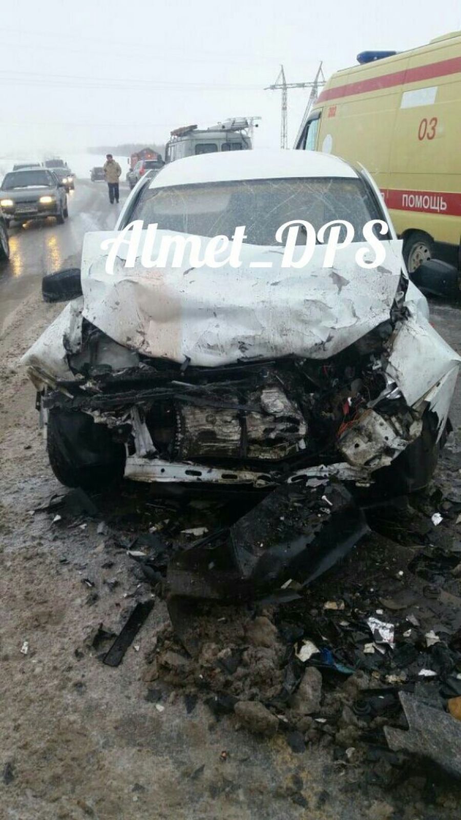 В Альметьевском районе столкнулись четыре автомобиля