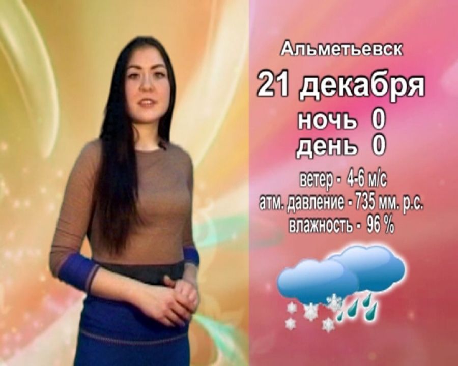 Прогноз погоды на 21 декабря от телекомпании "Альметьевск ТВ"