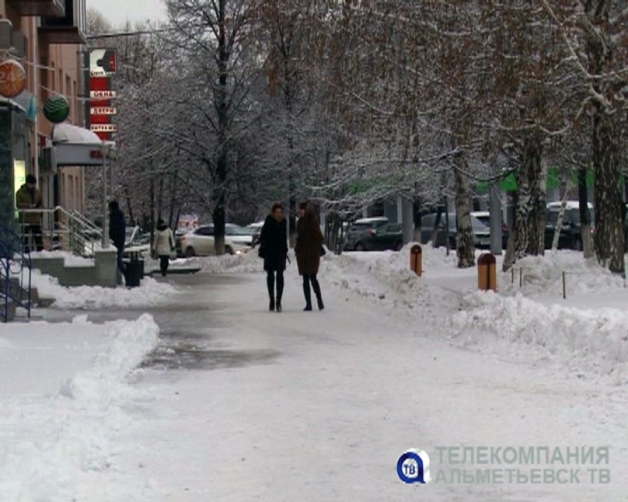 В Альметьевске прогнозируется пасмурная погода и снег