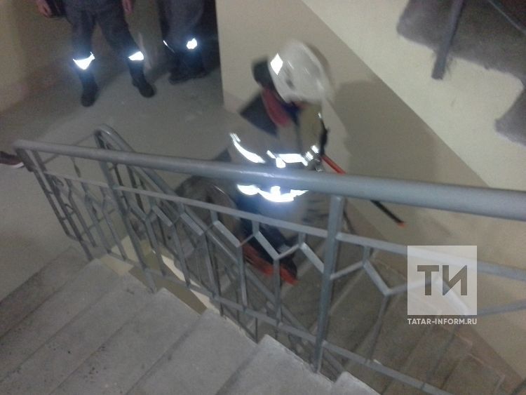 Альметьевские пожарные спасли хозяйку из горящей квартиры