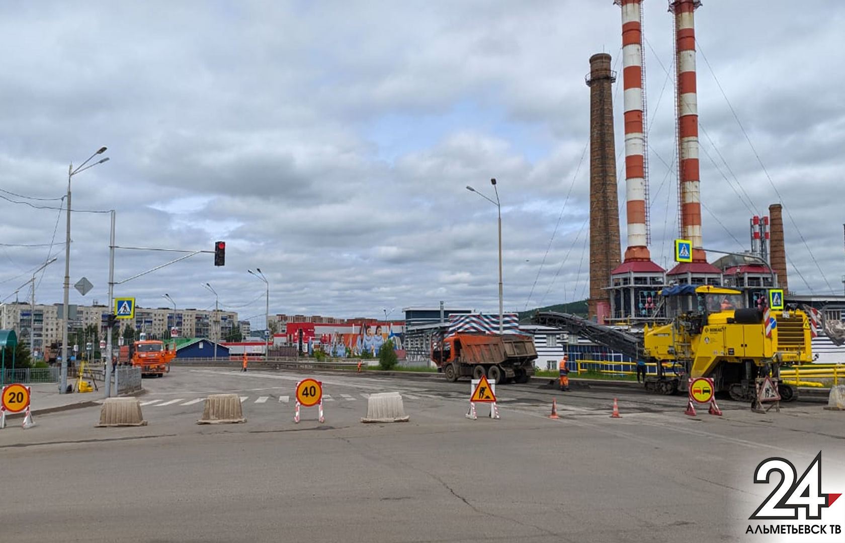 В Альметьевске на эстакаде по улице Джалиля начался ремонт дороги
