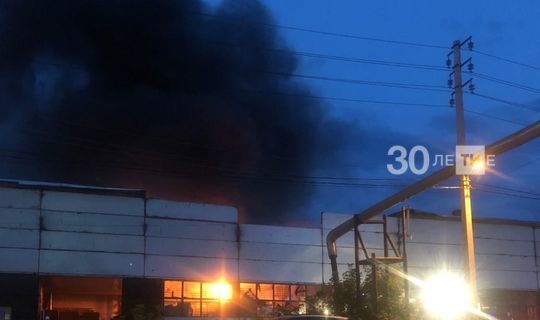 В Альметьевске загорелось здание возле авторынка&nbsp;