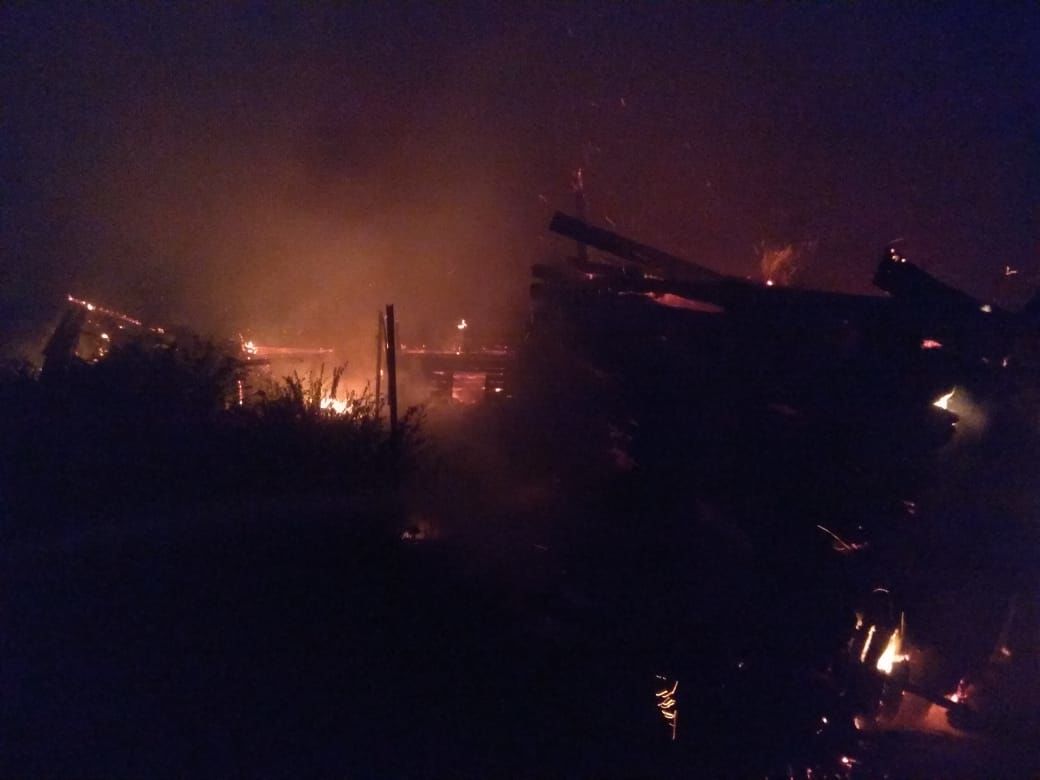 В Альметьевском районе сгорел дом, пострадал мужчина