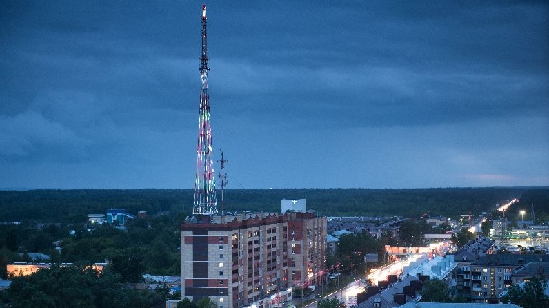 Подсветка телебашни в Казани окрасится в цвета татарстанского триколора