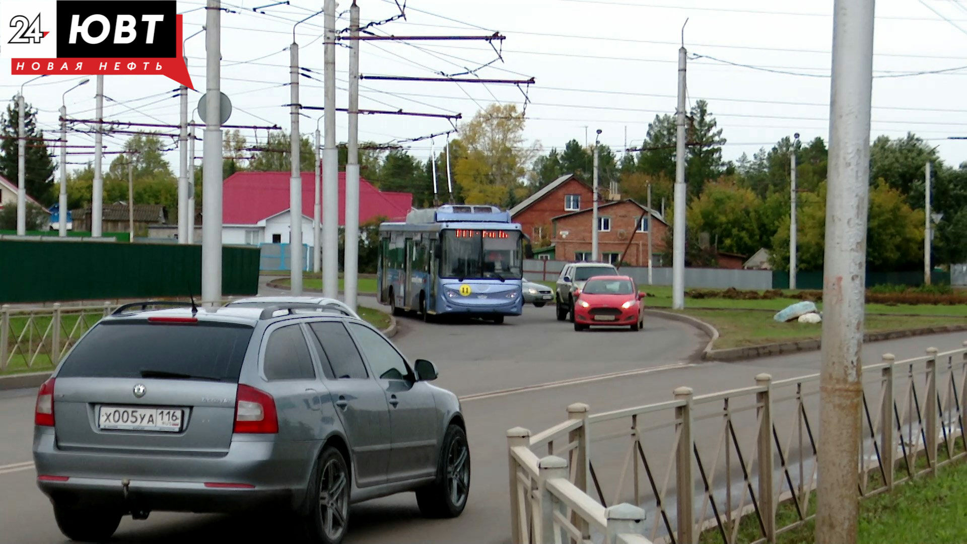 Из-за ремонта дороги в Альметьевске изменилась схема движения троллейбусов