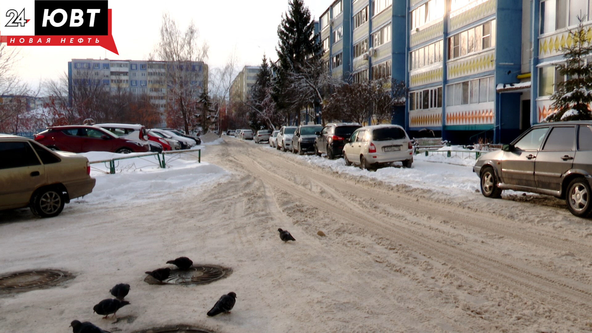 В Альметьевске во время новогодних каникул участились жалобы на уборку и вывоз снега