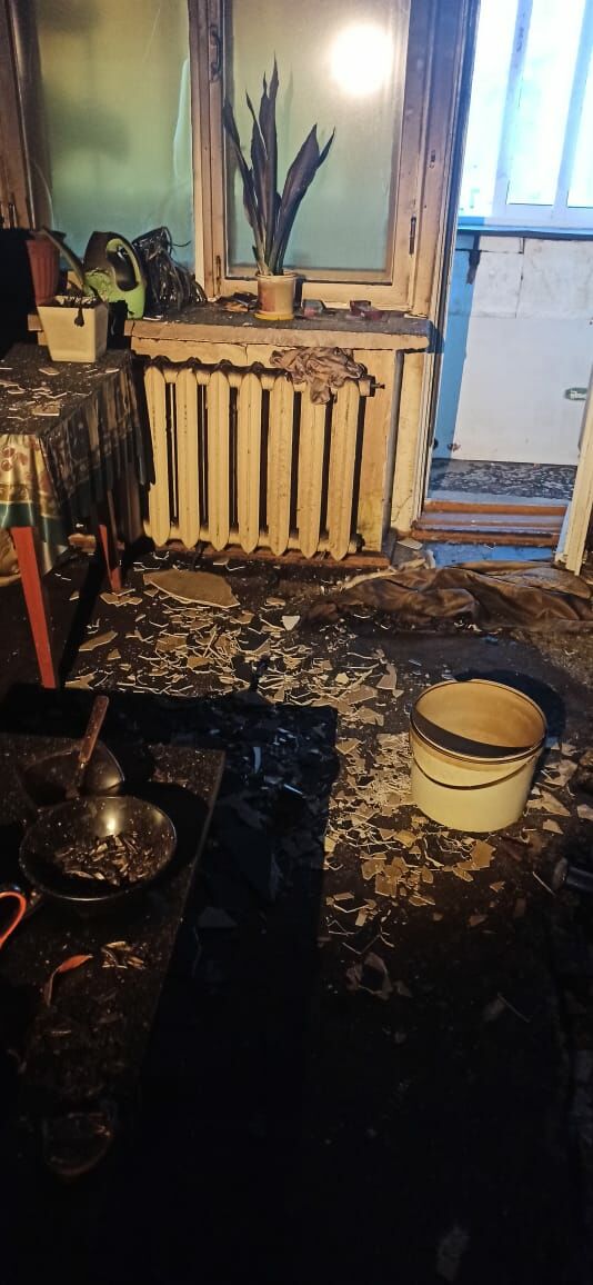 В Лениногорске на пожаре погиб человек