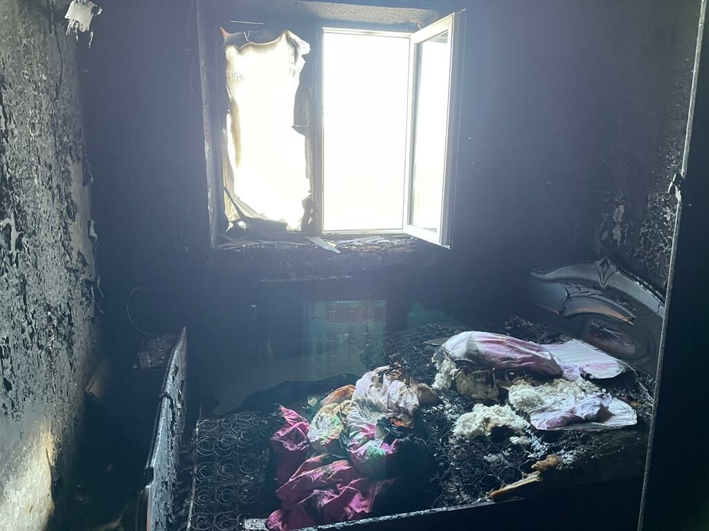 В Лениногорске в жилом доме произошел пожар