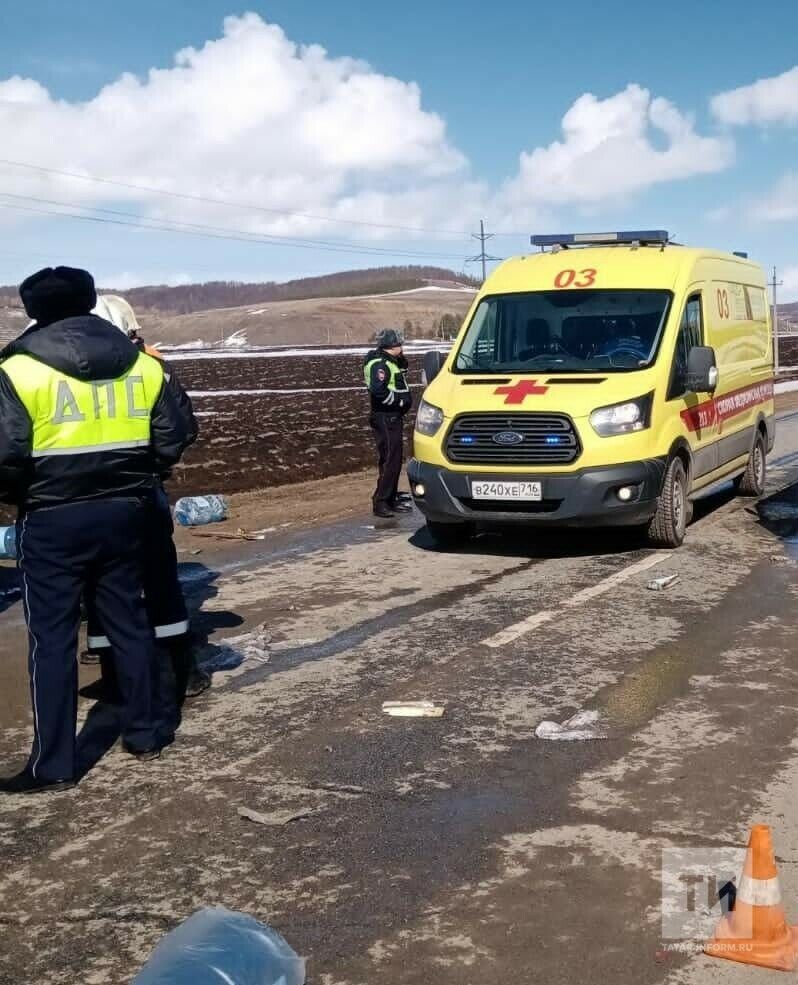 В Татарстане лоб в лоб столкнулись «Лада Гранта» и «ГАЗель»: водитель легковушки скончался