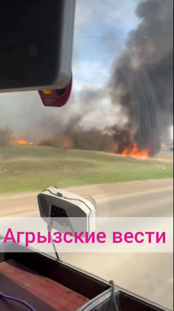 В Альметьевском районе произошел сильный пожар