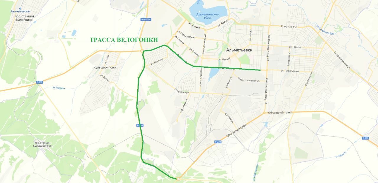 В Татарстане из-за соревнований по велоспорту в Альметьевске частично будет перекрыта трасса Р239