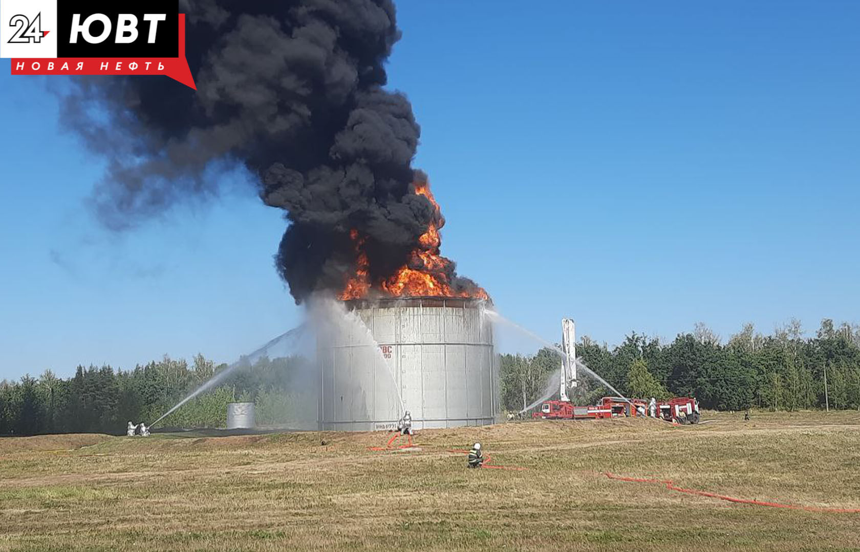 Загорелся нефтяной резервуар: в Альметьевском районе проходят масштабные пожарные учения