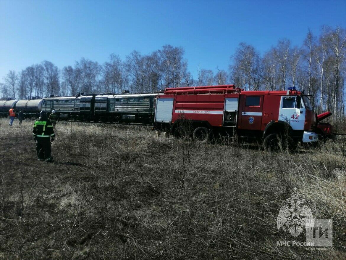 В Татарстане загорелся тепловоз