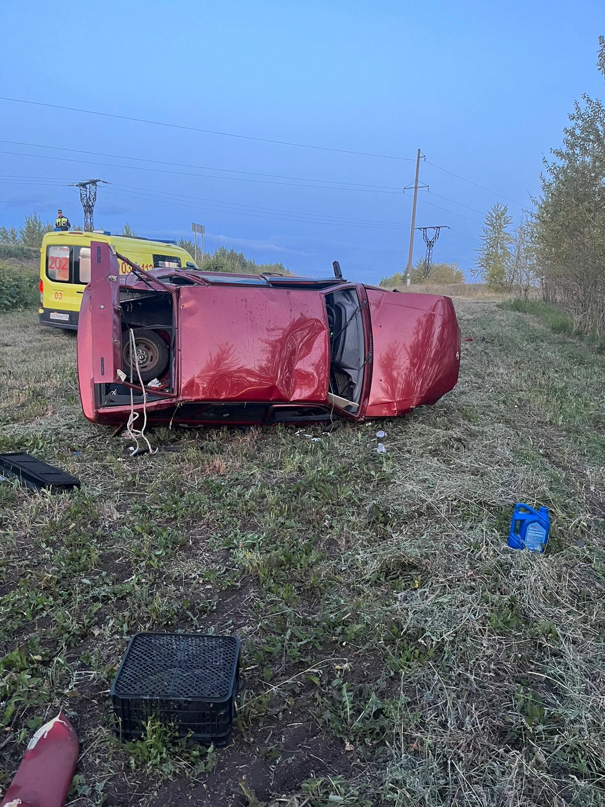 В Альметьевском районе автомобиль опрокинулся в кювет, погиб пассажир