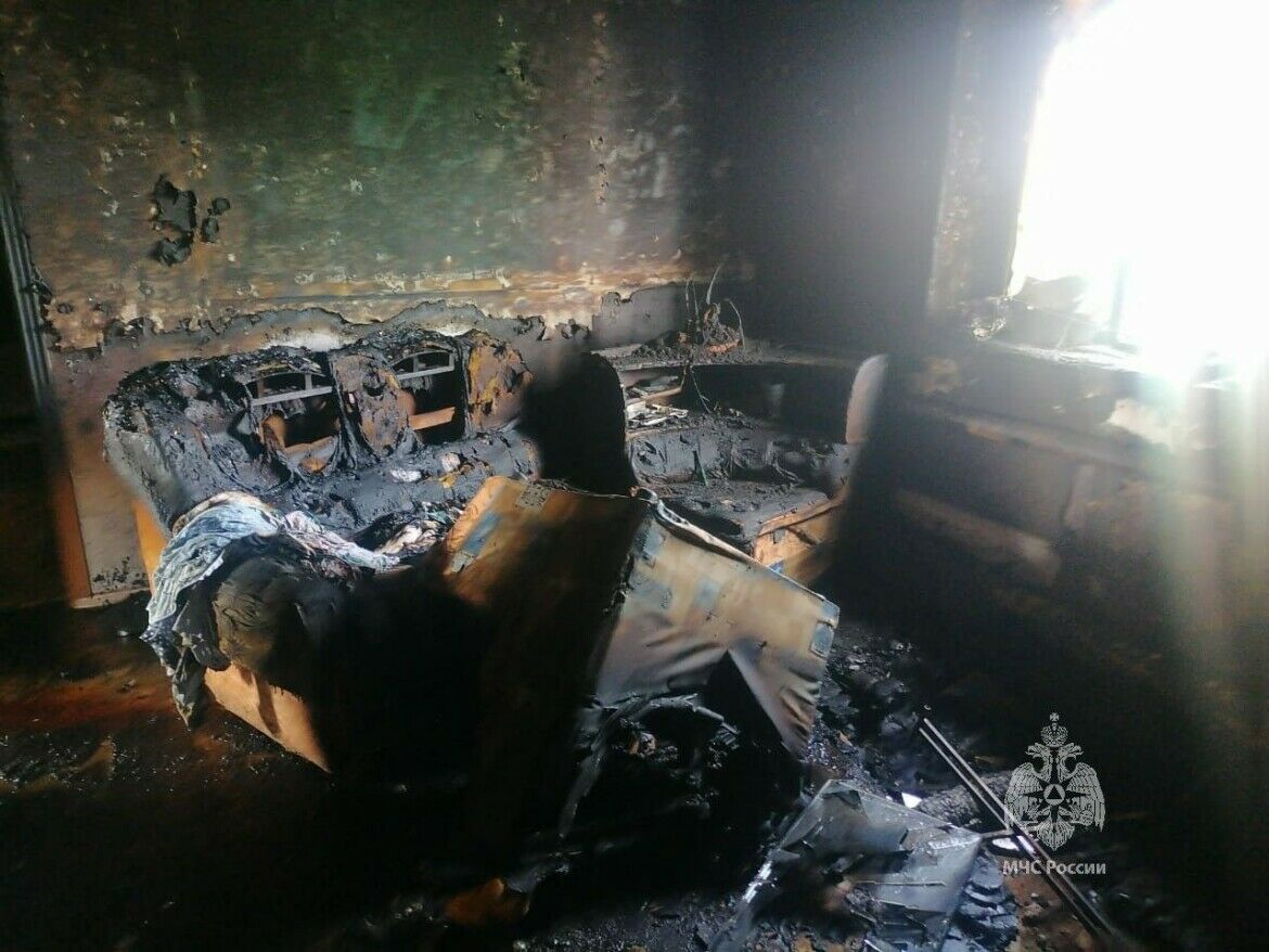 На пожаре в Азнакаевском районе погибли женщина и ребенок&nbsp;