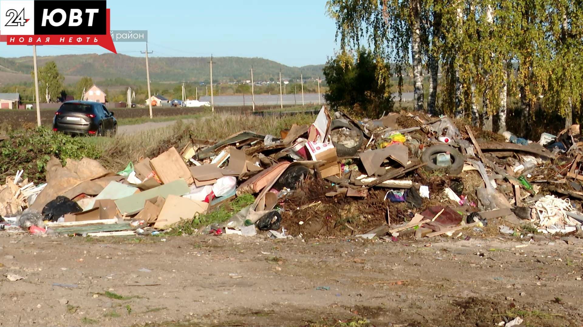 Несанкционированная свалка образовалась вблизи села Русский Акташ