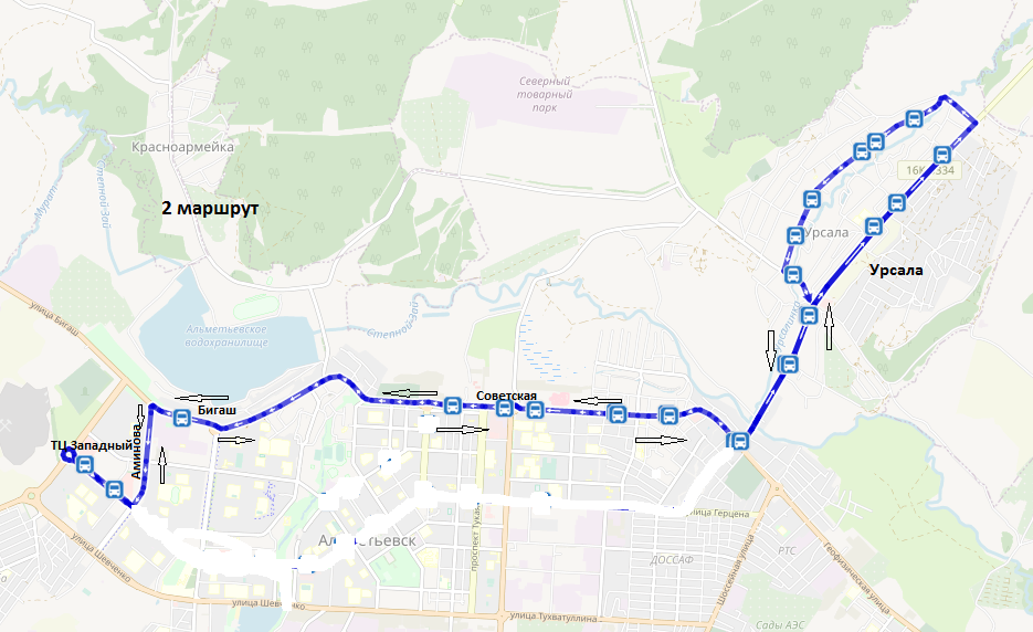Общественный транспорт Альметьевска 10 сентября изменит свой маршрут
