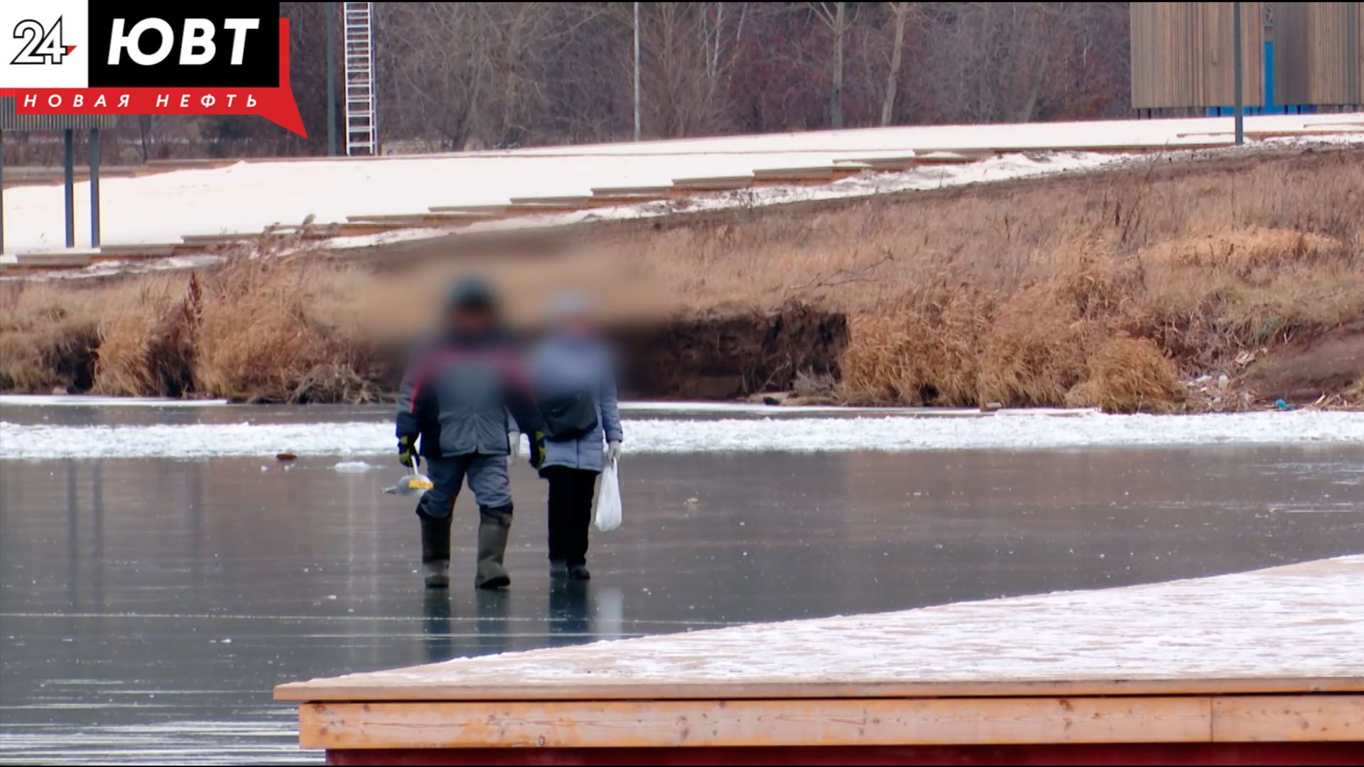 Альметьевские спасатели проводят профилактическую работу на городском водохранилище