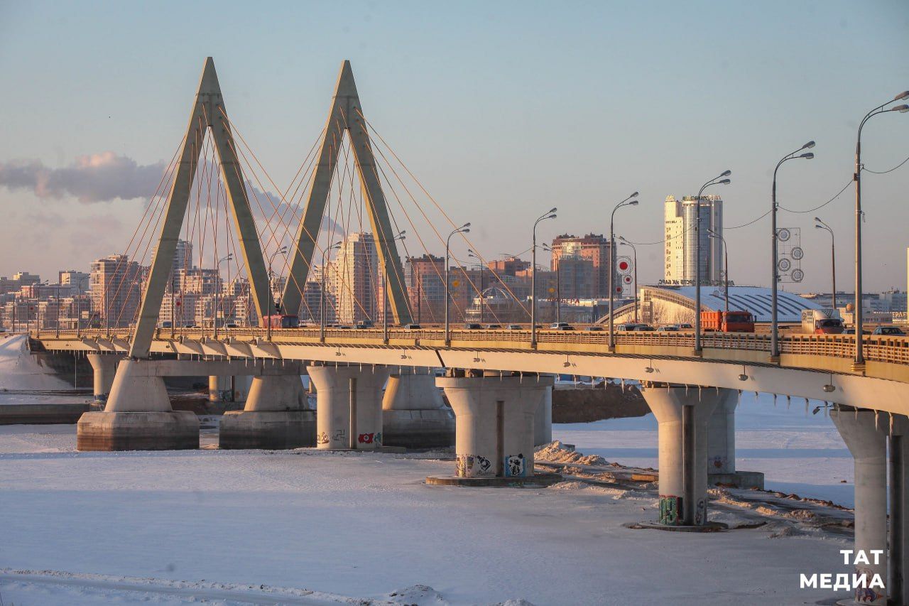 Половина моста «Миллениум» в Казани закрыта на ремонт