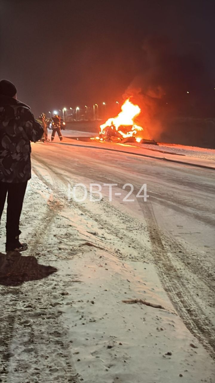В Урсале загорелся автомобиль