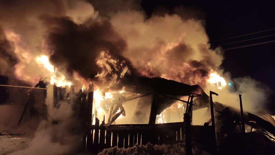 В Миннибаево сгорел дом