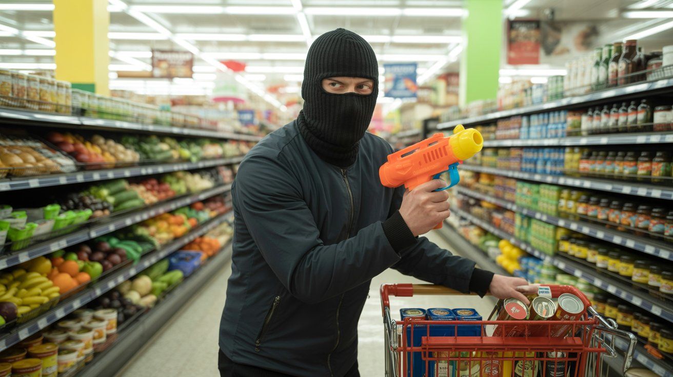 В Елабуге мужчина ограбил магазин с помощью игрушечного пистолета