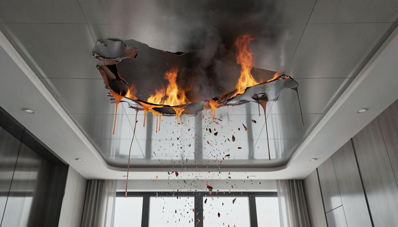 Альметьевец пострадал на пожаре из-за расплавившегося потолка