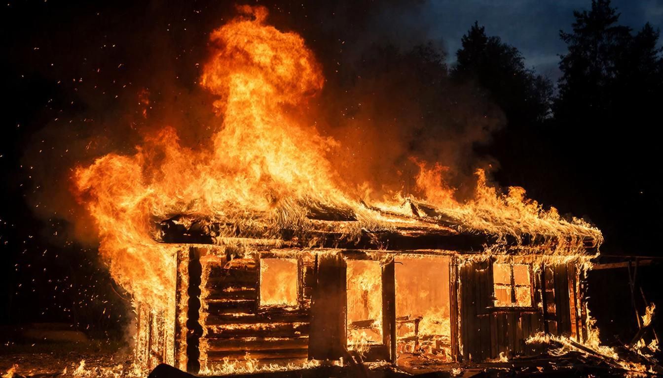 В Бугульминском районе произошел пожар в бане