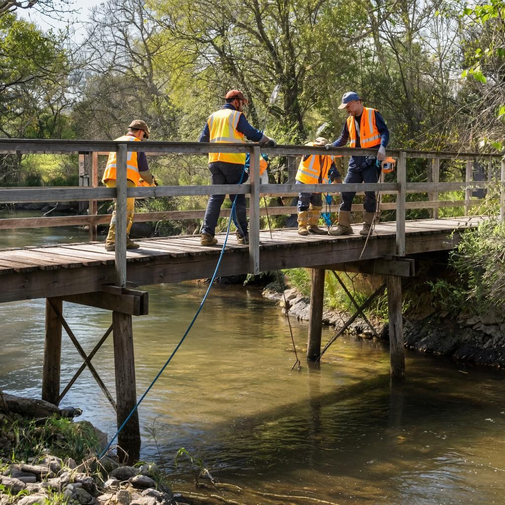 В Черемшанском районе реконструируют мост через ручей