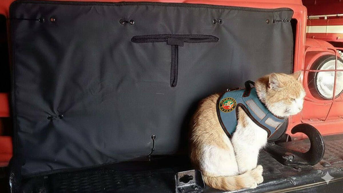 В Заинске появился кот-пожарный