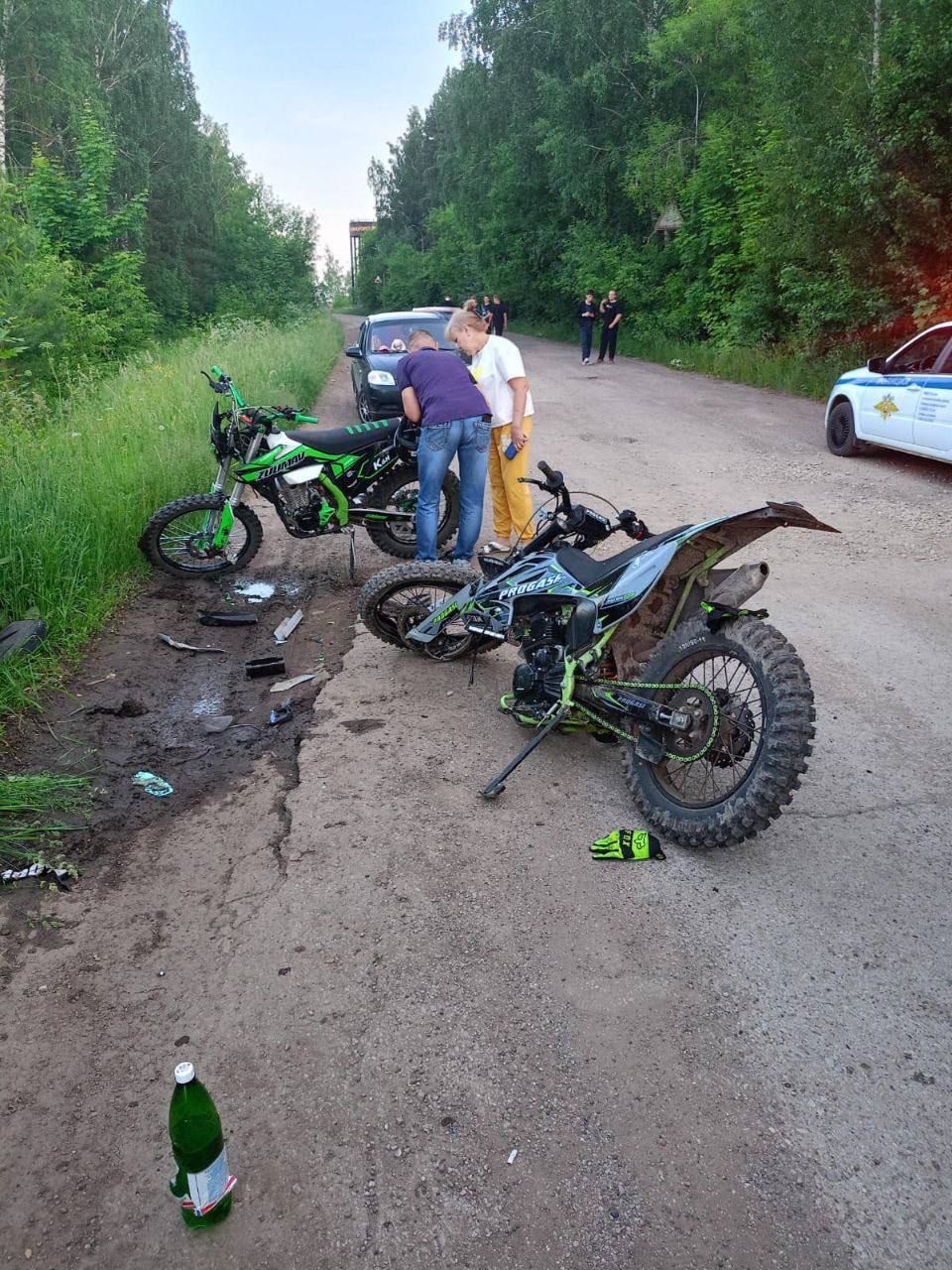 В Лениногорске подростки столкнулись на питбайках
