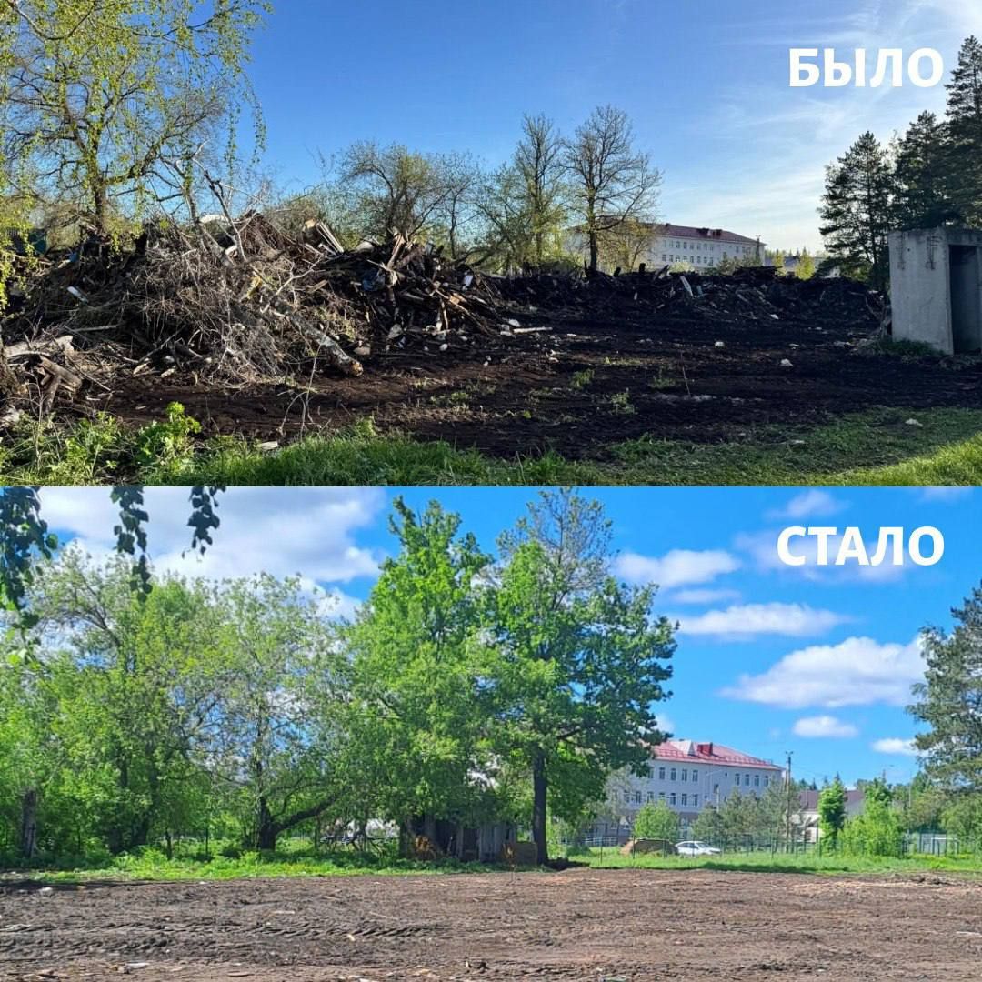 В Азнакаевском районе ликвидировали крупную свалку