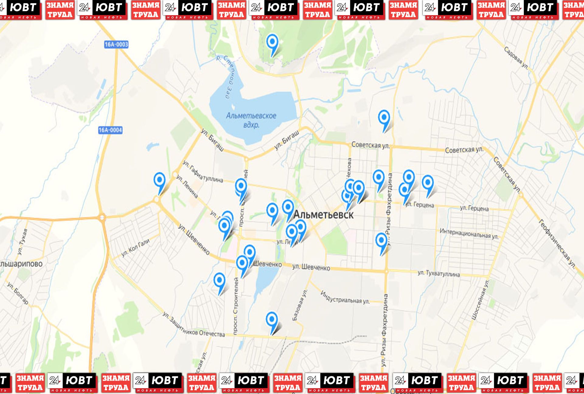 Минцифры РТ показали карту точек бесплатного WI-FI в Альметьевске