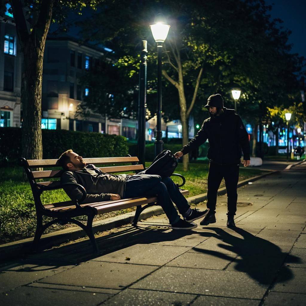 Бугульминца подозревают в краже рюкзака у спящего на скамейке человека