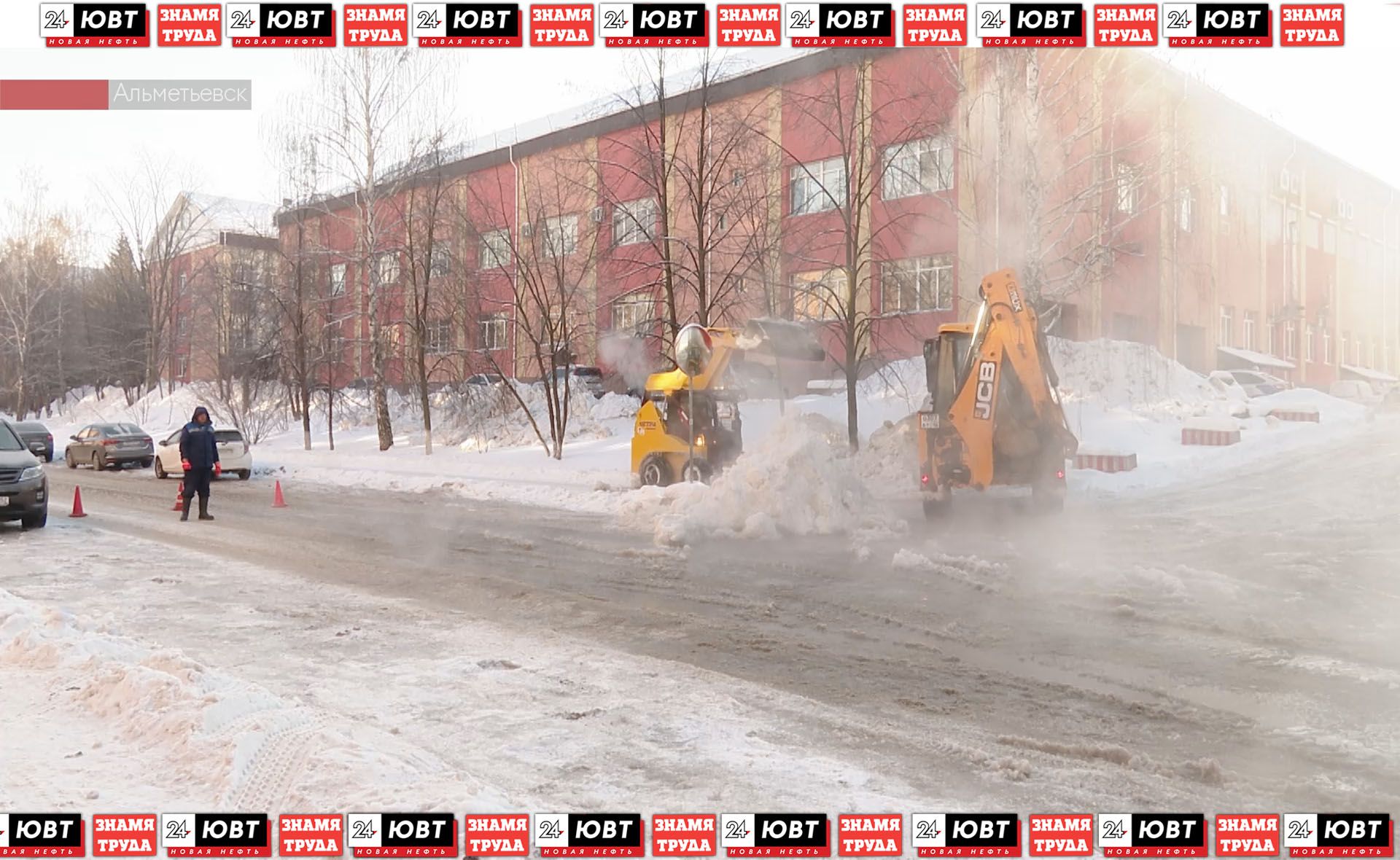На улице Мира в Альметьевске произошел порыв